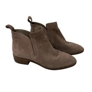 Dolce Vita Womens 6.5 Tessey Suede‎ Ankle Bootie Tan Boot Slip On Career